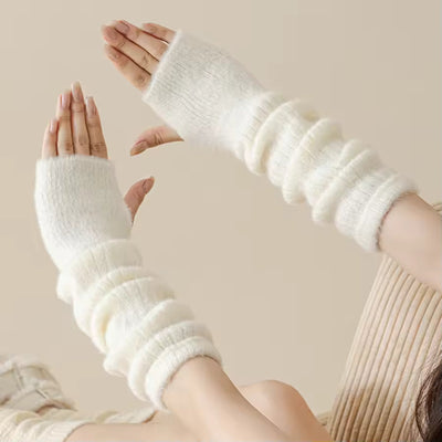 Knitted Elbow Mittens